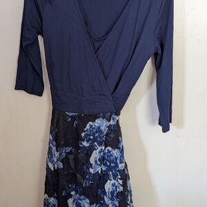 Seraphine Luxe Navy Dress